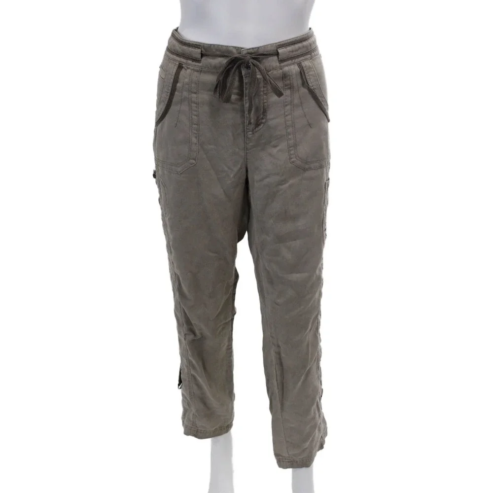 Anthropologie Marrakech Gray Utility Cargo Pants 26 Brooklyn Lyocell Grunge Chic - Picture 5 of 7